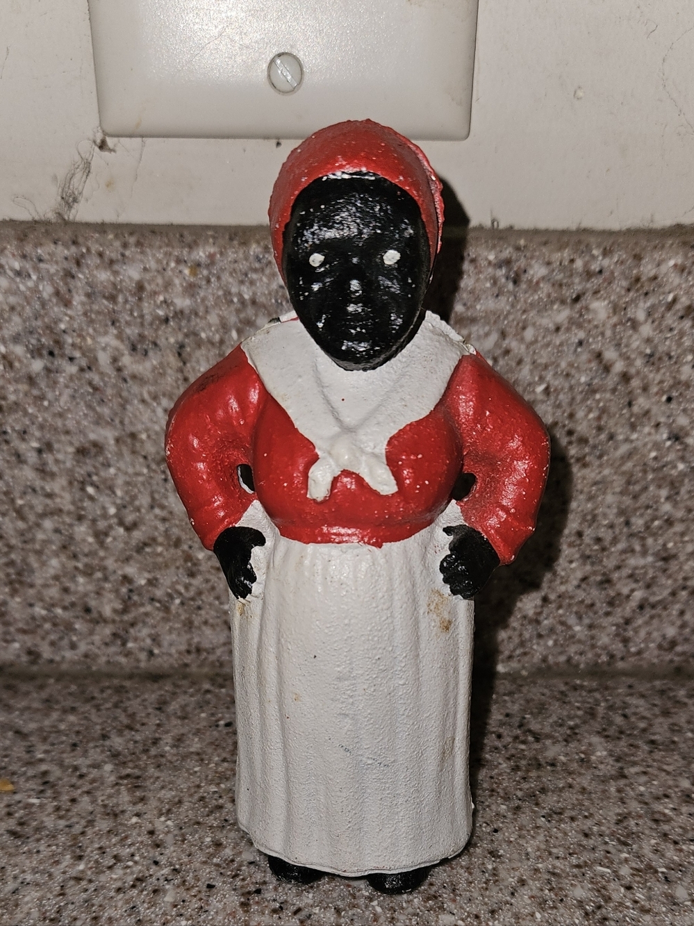 Black Americana Cast Iron Kitchen Maid Piggy Bank